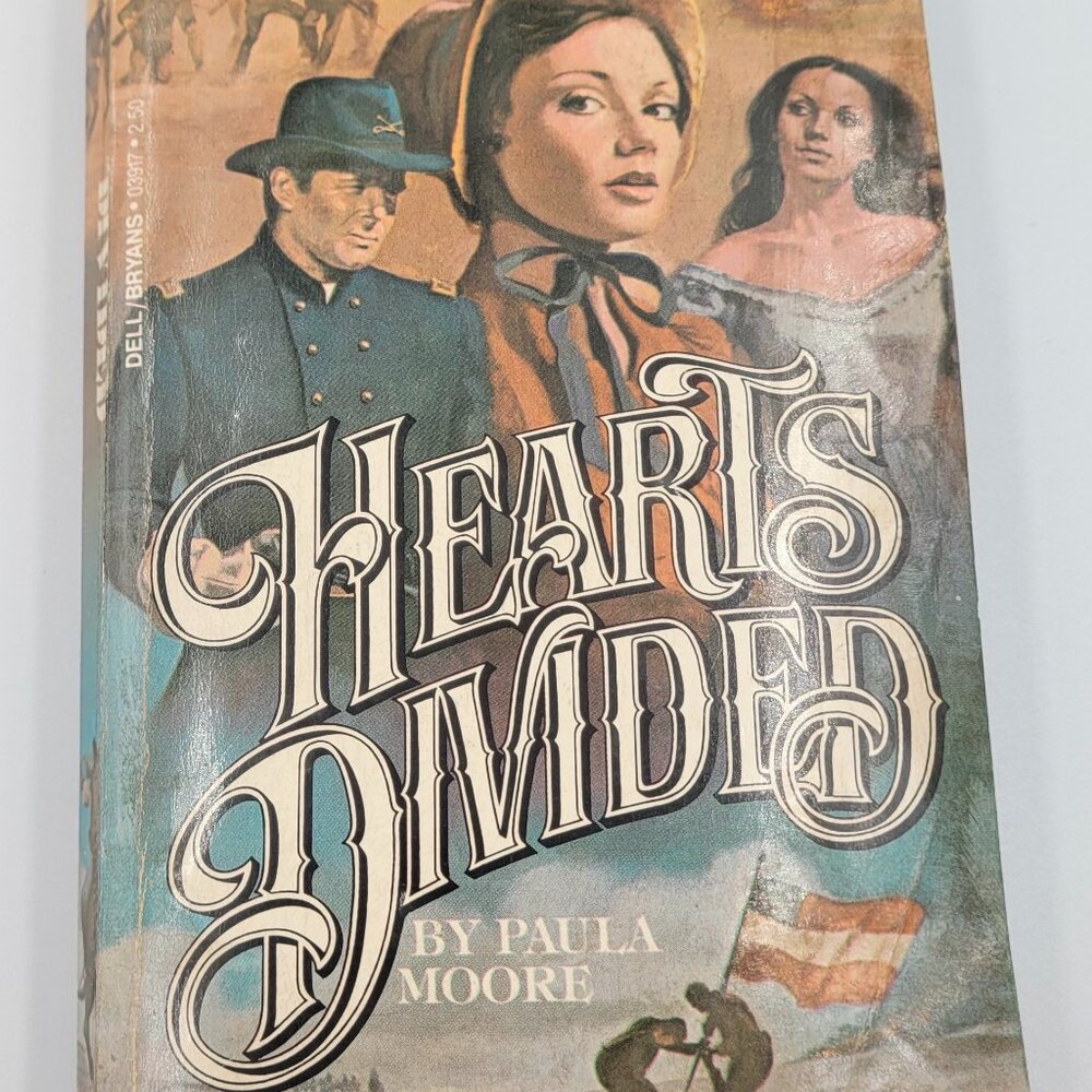 Hearts Divided by Paula Moore – 1979 Dell Civil War Romance Paperback